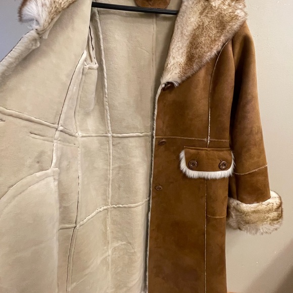 Wilson’s Leather Trench faux shearling coat size small - Picture 2 of 11